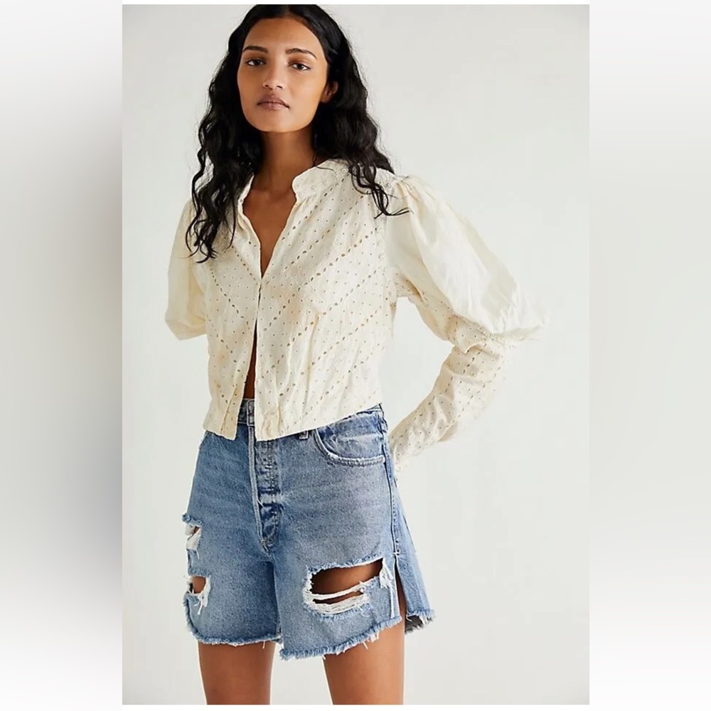 Free People Romantic Revival Lightweight Fitted Jacket XS Ivory BNWT £448. - Picture 2 of 9